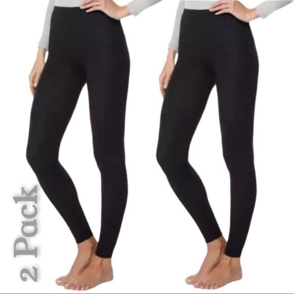 32 DEGREES Heat Ribbed Base Layer Heat Pant 2-Pack - Black - NWT - Size - Picture 1 of 5